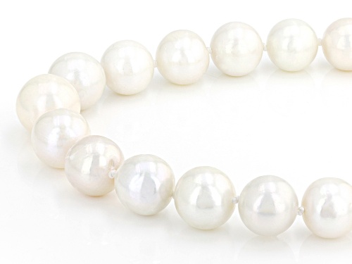Genusis™ 11-13mm White Cultured Freshwater Pearl Rhodium Over Sterling Silver 22 Inch Necklace - Size 22