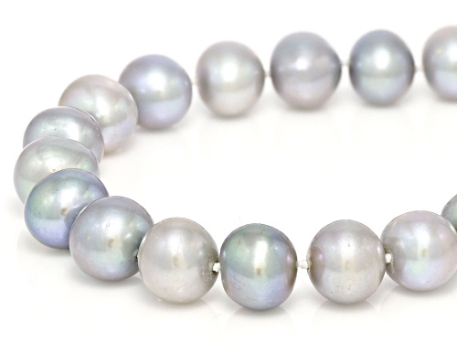 11-12mm Platinum Cultured Freshwater Pearl 14k Yellow Gold 18