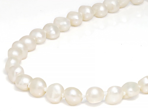 6-8mm White Cultured Freshwater Pearl Sterling Silver 24