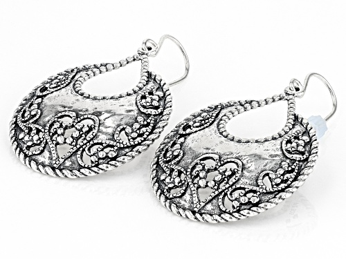 Artisan Collection of Israel™ Sterling Silver Ornate Circle Dangle Earrings