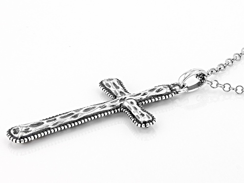 Artisan Collection of Israel™ Sterling Silver Textured Cross Pendant With Chain