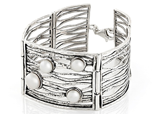 Artisan Collection of Israel™6-8mm Cultured Freshwater Pearl Sterling Silver Layered Bracelet