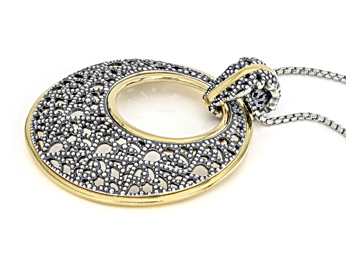 Artisan Collection of Israel™ Two Tone Sterling Silver & 14K Gold Over Silver Pendant With Chain