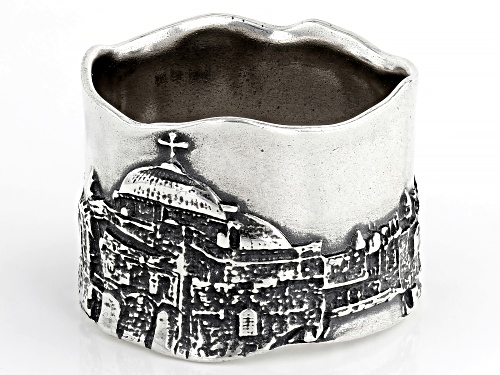 Artisan Collection of Israel™ Sterling Silver Jerusalem Motif Band Ring - Size 6