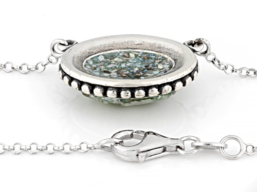 Artisan Collection of Israel™ 12x16mm Roman Glass Sterling Silver Necklace - Size 18
