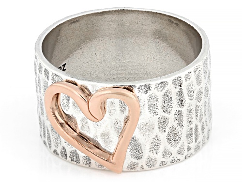 Artisan Collection of Israel™ 14K Rose Gold Over Sterling Silver Heart Ring - Size 6