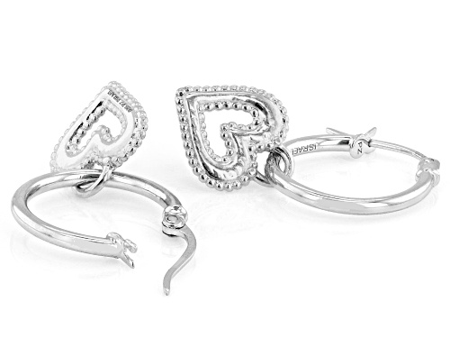 Artisan Collection of Israel™ Sterling Silver Heart Charm Earrings