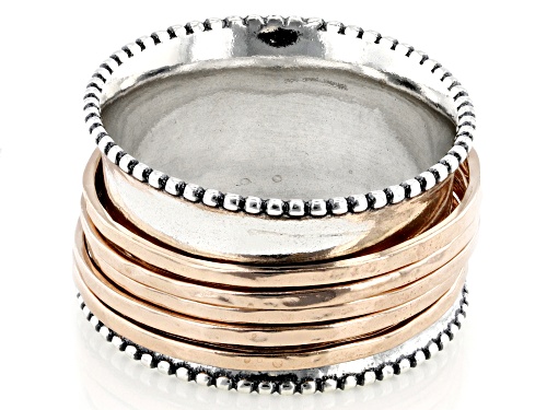 Artisan Collection of Israel™ 14K Rose Gold Over Sterling Silver Spinner Ring - Size 7