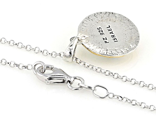Artisan Collection of Israel™ Roman Glass Two-Tone Sterling Silver & 14K Gold Over Silver Pendant