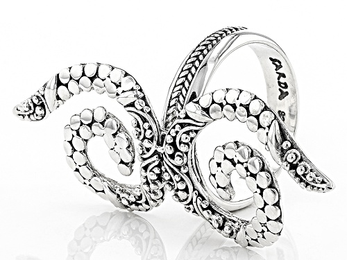 Artisan Gem Collection Of Bali™ Sterling Silver Filigree Swirl Ring - Size 12