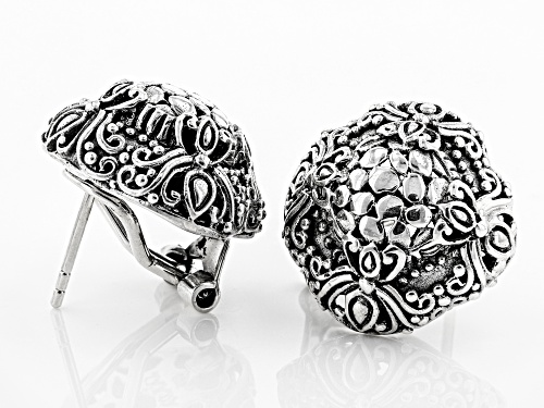 Artisan Collection Of Bali ™ Sterling Silver Scalloped Watermark Stud Earrings
