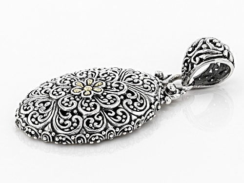 Artisan Collection Of Bali™ Sterling Silver And 18k Gold Accent Filigree Flower Pendant