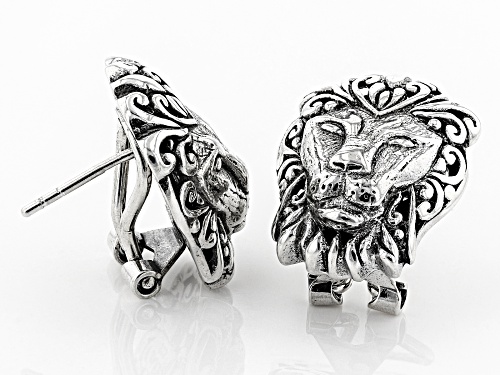 Artisan Collection Of Bali™ Sterling Silver Lion Head Earrings