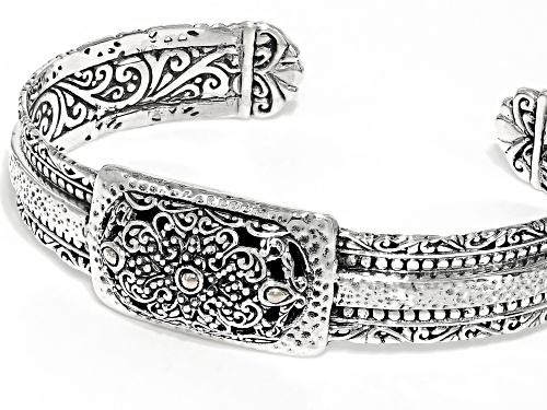 Artisan Collection Of Bali™ Silver And 18k Gold Accent Lavished Upon Us Cuff Bracelet