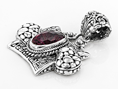Artisan Collection of Bali™ 3.70ct Oval Elegant Rose™ Mystic Quartz® Silver Pendant