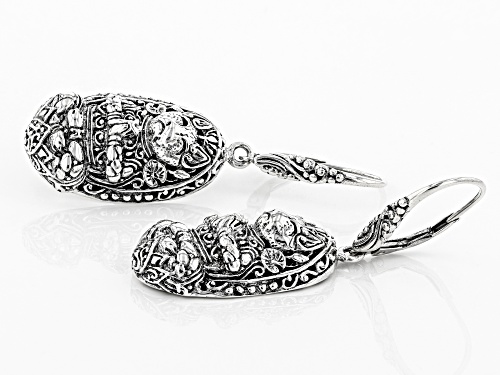Artisan Collection Of Bali™ Sterling Silver Cat Dangle Earrings
