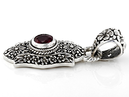 Artisan Collection Of Bali™ 2.13ct 8mm Round Mahaleo® Ruby Sterling Silver Pendant