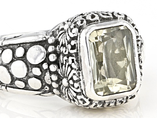 Artisan Collection Of Bali™ 2.56ct 9x7mm Emerald Cut Canary Spodumene Silver Solitaire Ring - Size 9
