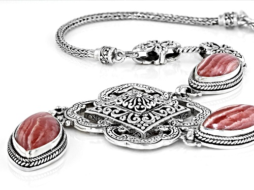 Artisan Collection Of Bali™ Marquise Rhodochrosite Sterling Silver Drop Necklace - Size 16