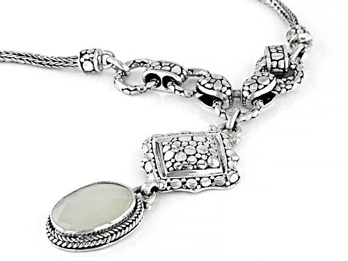 Artisan Collection Of Bali™ 18x13mm Oval White Moonstone Sterling Silver Necklace - Size 16