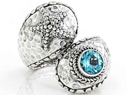 Artisan Collection of Bali™ Paraiba Color Apatite Silver Ring - Size 5
