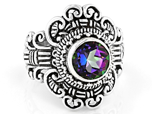 Artisan Collection of Bali™ 1.62ct Odyssey Green™ Quartz Silver Ring - Size 7