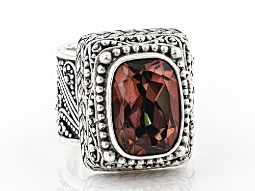 Artisan Gem Collection Of Bali™ 5.28ct Hayward's Muse™ Mystic Quartz® Silver Solitaire Ring - Size 6