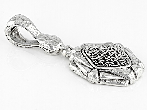 Artisan Collection of Bali™ Silver Chainlink & Hammered Enhancer Pendant