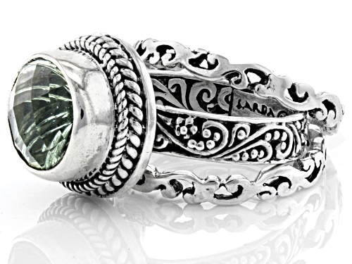 Artisan Collection of Bali™ 3.49ct Prasiolite Silver Stackable Set of 3 Rings - Size 8