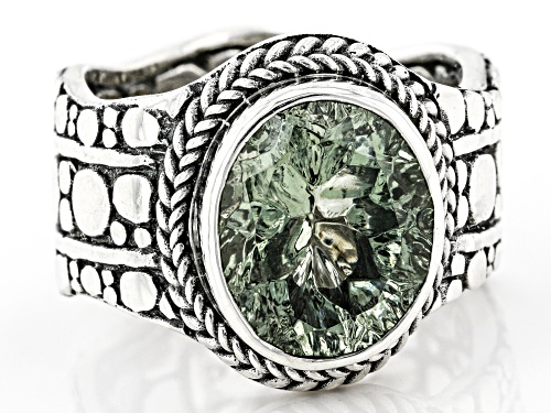 Artisan Collection of Bali™ 3.35ct Oval Prasiolite Sterling Silver Ring - Size 8
