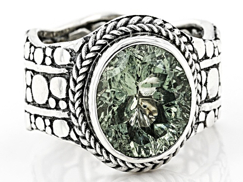 Artisan Collection of Bali™ 3.35ct Oval Prasiolite Sterling Silver Ring - Size 7