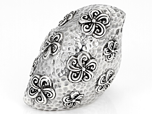 Artisan Collection of Bali™ Sterling Silver Frangipani Hammered Ring - Size 7