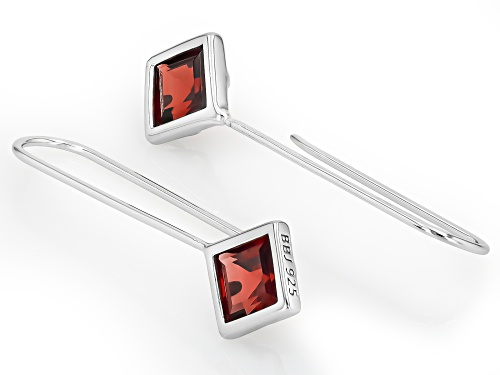 2.52ctw Red Vermelho Garnet™ Rhodium Over Sterling Silver Earrings