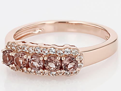 0.21ctw Color Change Garnet With 0.26ctw White Zircon 18k Rose Gold Over Sterling Silver Ring - Size 8