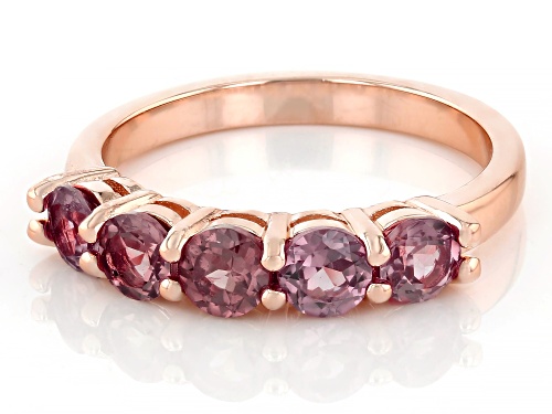1.53ctw Color Change Garnet 18k Rose Gold Over Sterling Silver Ring - Size 6