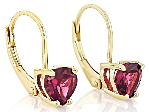 1.58ctw Rhodolite 18k Yellow Gold Over Sterling Silver Earrings