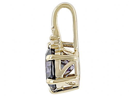 3.95ct Purple Strontium Titanate With 0.07ctw White Diamond 10k Yellow Gold Pendant