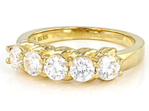 1.75ctw Round Strontium Titanate 18K Yellow Gold Over Sterling Silver Ring - Size 9