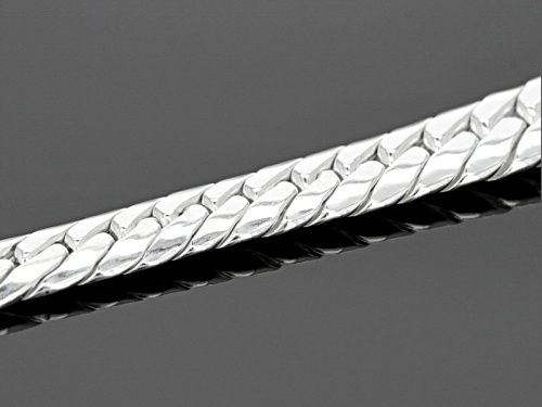 Sterling Silver Graduated Designer Herringbone Link 18 Inch Necklace - Size 18