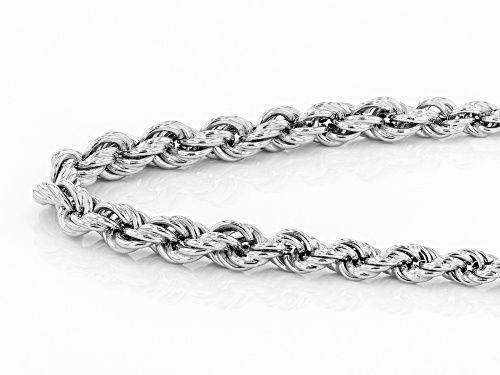 Sterling Silver Graduated Hollow Rope Chain Necklace 20 Inch - Size 20