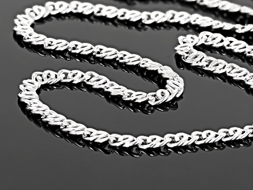 Sterling Silver 4MM Birdeye Chain Necklace 20 Inch - Size 20
