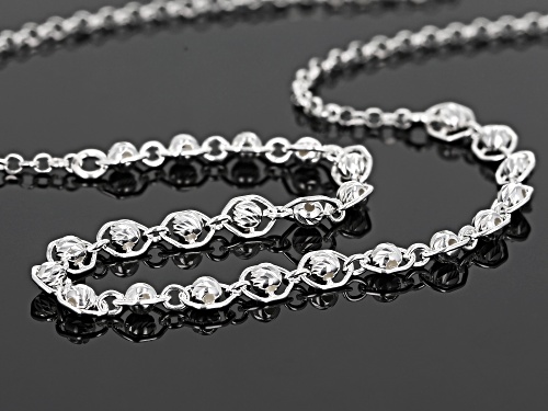 Sterling Silver Bead Necklace 16 Inch With 2 Inch Extender - Size 16