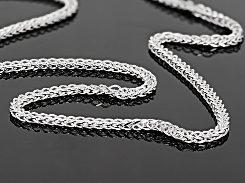Sterling Silver 1.5MM Twisted Wheat Chain Necklace 18 Inch - Size 18