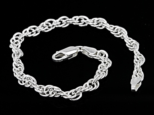 Sterling Silver Torchon Rope Chain Bracelet 8 Inch - Size 8