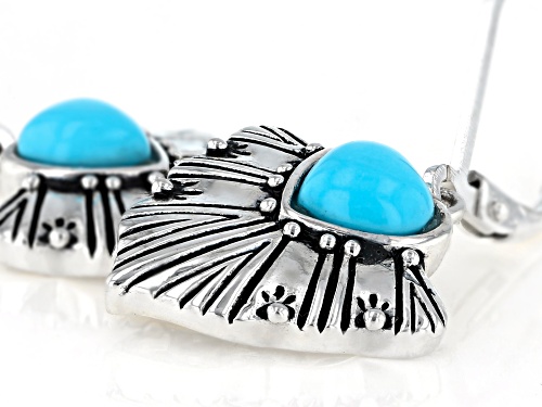 Southwest Style By JTV™ Sleeping Beauty Turquoise Rhodium Over Silver Earrings