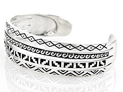 Southwest Style By JTV™ Rhodium Over Silver Southwestern Cuff Bracelet - Size 7.5