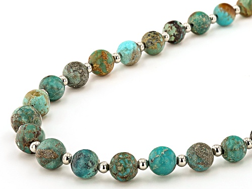 Southwest Style By JTV™ 5-7mm Multicolor Turquoise Rhodium Over ...