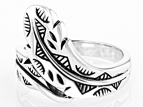 Southwest Style by JTV™ Sterling Silver Feather Ring - Size 8
