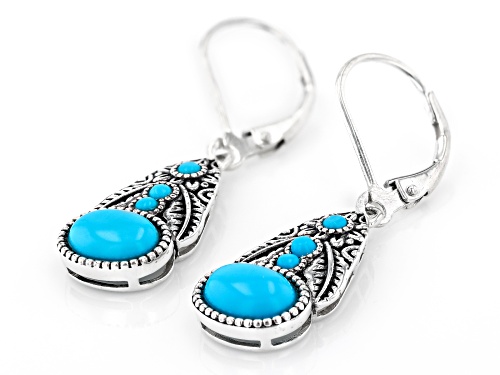 Southwest Style by JTV™ Sleeping Beauty Turquoise Sterling Silver Dangle Earrings