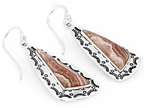 Southwest Style by JTV™ Rhodochrosite Sterling Silver Statement Earrings 18x7mm